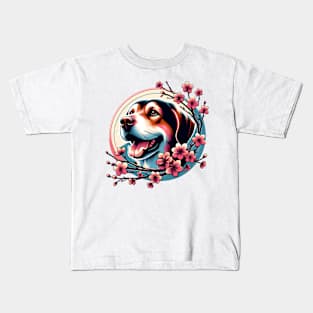 Slovensky Kopov Welcomes Spring With Cherry Blossoms Kids T-Shirt